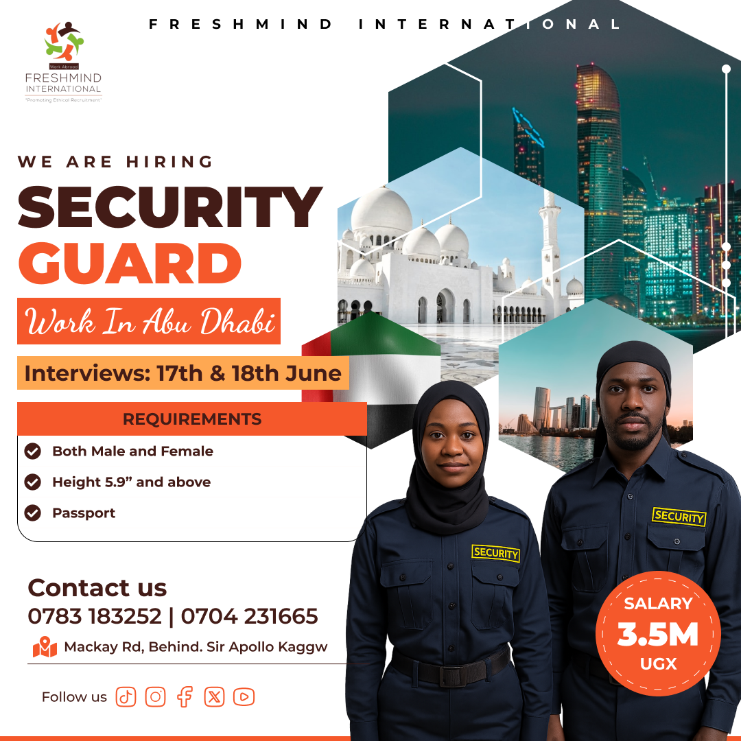 Group of Ugandan workers preparing for overseas deployment